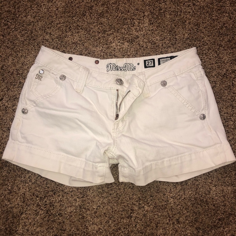 White Miss Me Jean shorts